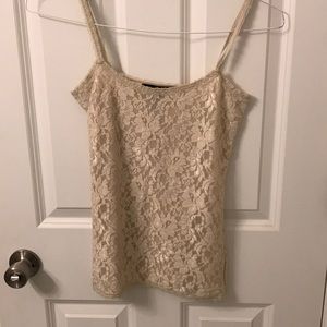 EEUC White House Black Market Cream lace cami
